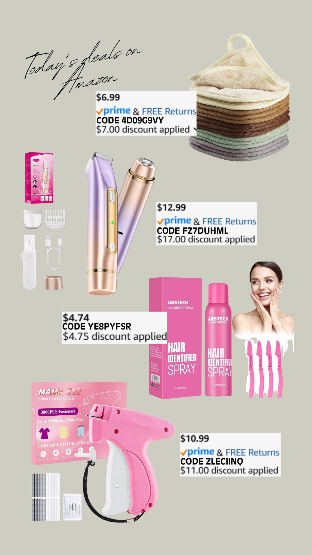 PROMO CODE DEALS ON AMAZON!

Promo codes are entered are on the check out screen where you select payment method. 

Codes & coupons only work for a limited time! If you get an error, it may have maxed the color/size you selected.. so try another one. Sometimes it helps to check out one item at a time! 

SCREENSHOT TO EASILY COPY/PASTE PROMO CODE AT CHECKOUT! 

#affordablestyle #amazonstyle #amazondeals #everydayoutfits #ltksalealert #dailydeals 


#LTKSaleAlert