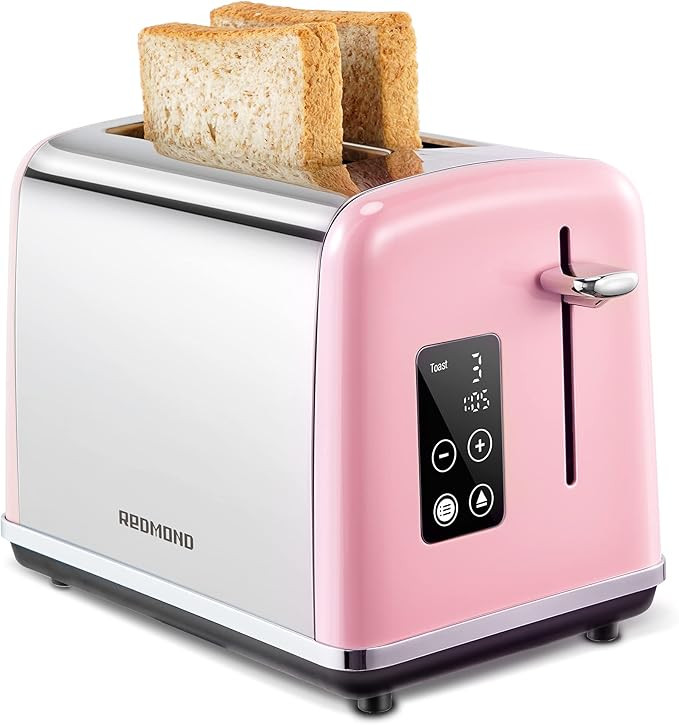 REDMOND Toaster 2 Slice, Full Touch LED Display Toasters Stainless Steel with Extra Wide Slot and... | Amazon (US)