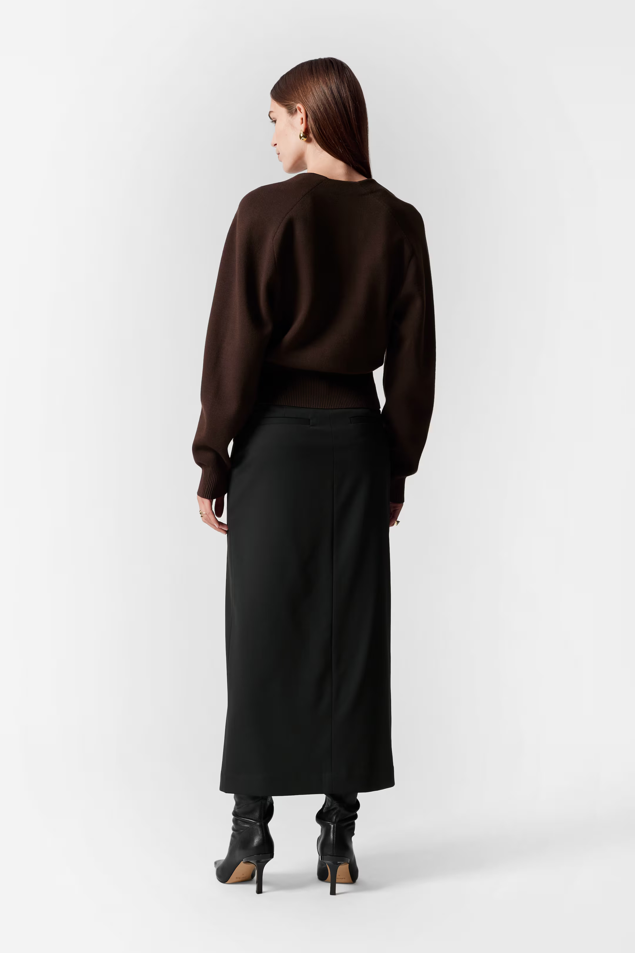 Getailleerd, gebreid wikkelvest - Bruin - DAMES | H&M NL | H&M (DE, AT, CH, NL, FI)