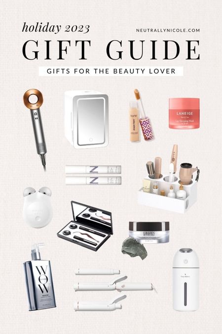 Gifts for beauty lovers — Dyson hair wrap, skincare mini fridge, concealer, Laneige lip mask, Nulastin brow & lash growth serum, hair tool organizer, Nuskin facial toning device, Lashify DIY lash kit, Colleen Rothschild detox face mask, Color Wow anti-frizz hair spray, T3 Micro interchangeable hair wand, facial humidifier, & more!

// gifts for her, gifts for women, gifts for girls, gift guide for her, for beauty guru, for wife, for sister, for mom, for girlfriend, for fiancé, for friend, for bff, for coworker, for hostess, holiday gift guide, Christmas gifts, skincare, makeup, hair care, hair tools (10.17)

#LTKHoliday #LTKfindsunder100 #LTKGiftGuide #LTKhome #LTKtravel #LTKbeauty #LTKfindsunder50 #LTKsalealert #LTKstyletip #LTKU #LTKSeasonal