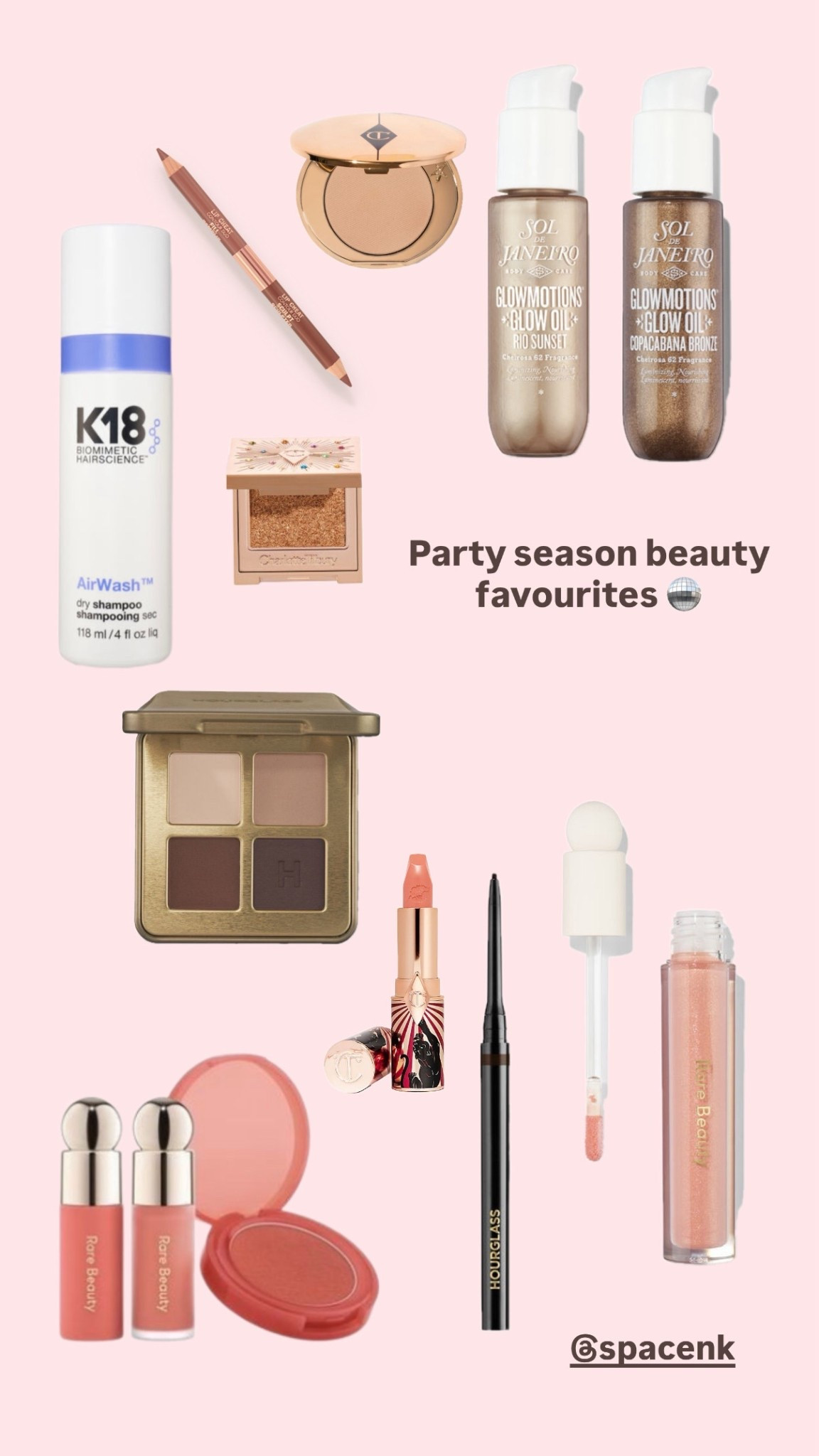Party season beauty favourites on @spacenk ❤️ ad
