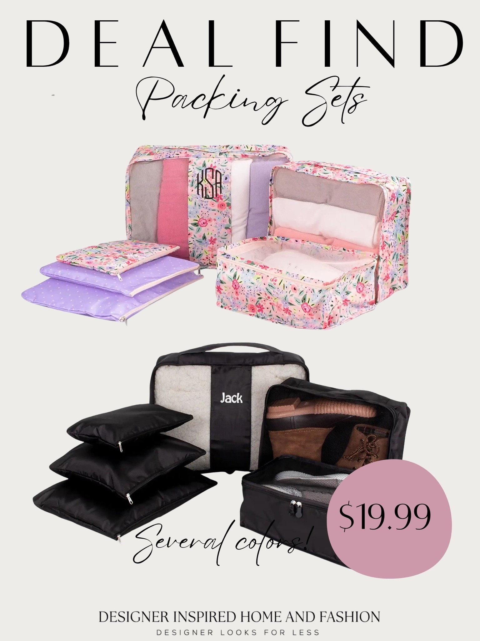 Deal find: Monogrammed packing set!

#LTKSaleAlert #LTKmomlife #LTKKids