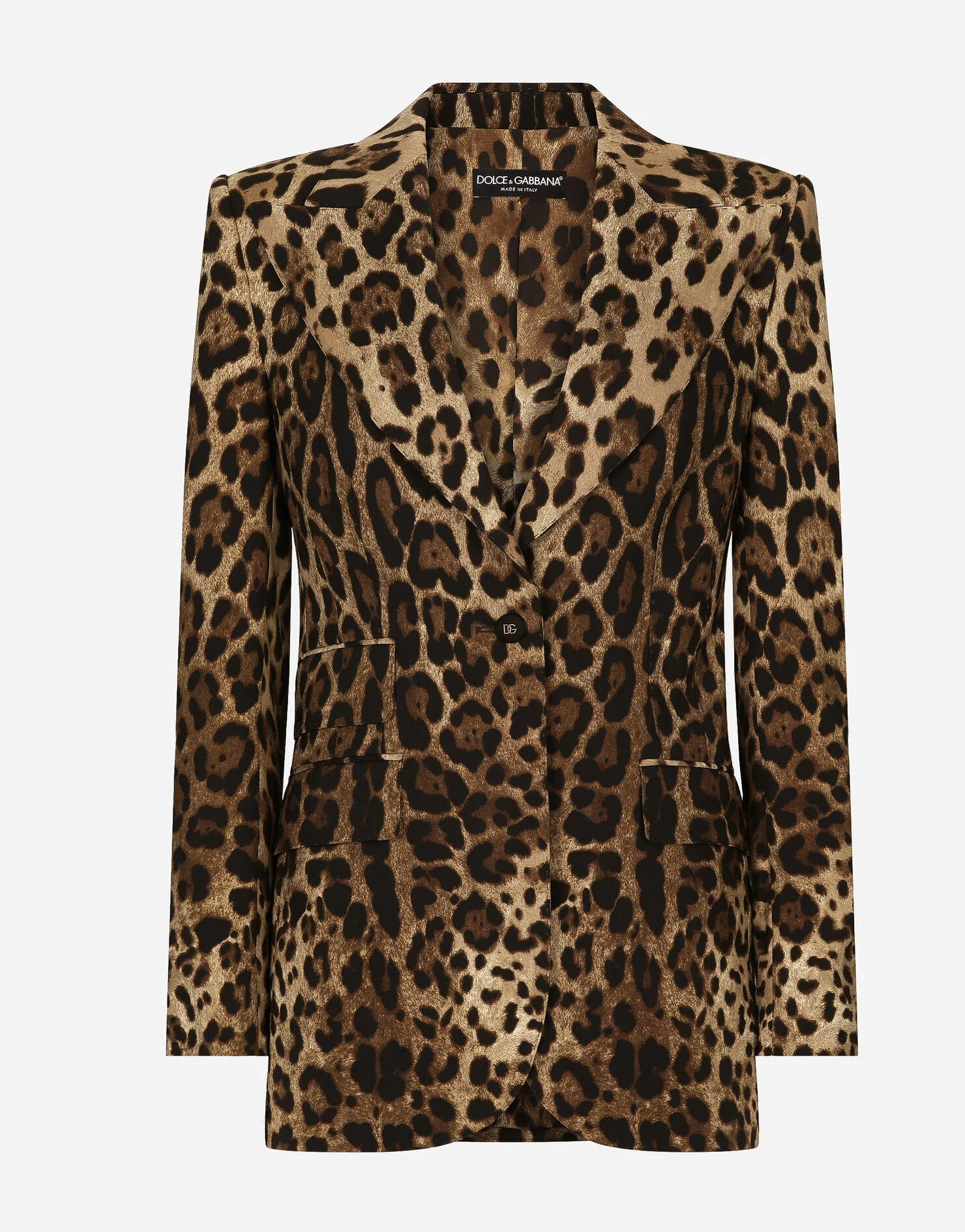 Leopard-print wool Turlington jacket | Dolce & Gabbana US