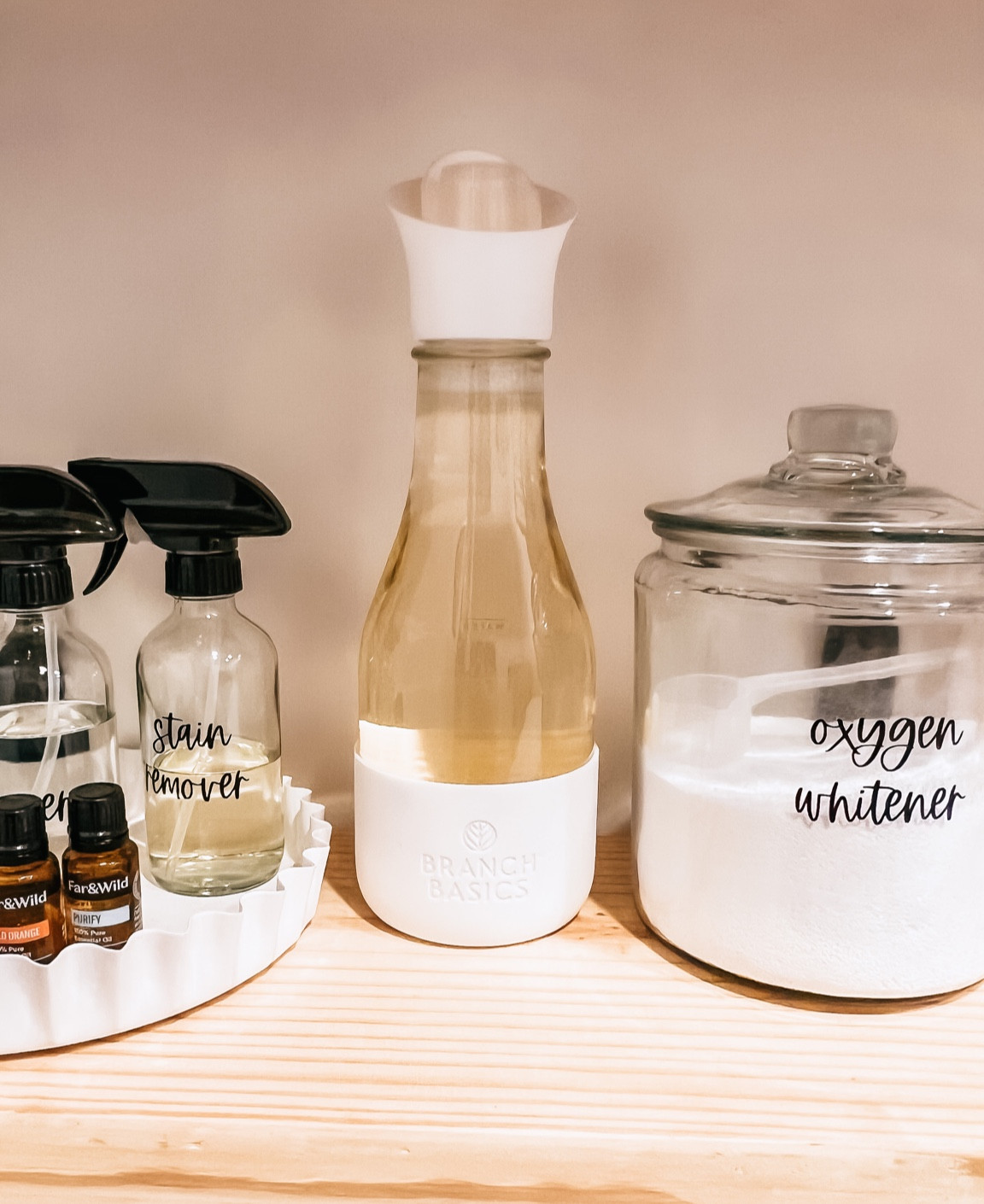 Laundry room supplies — dryer balls, spray bottles, jars, etc  

#LTKhome