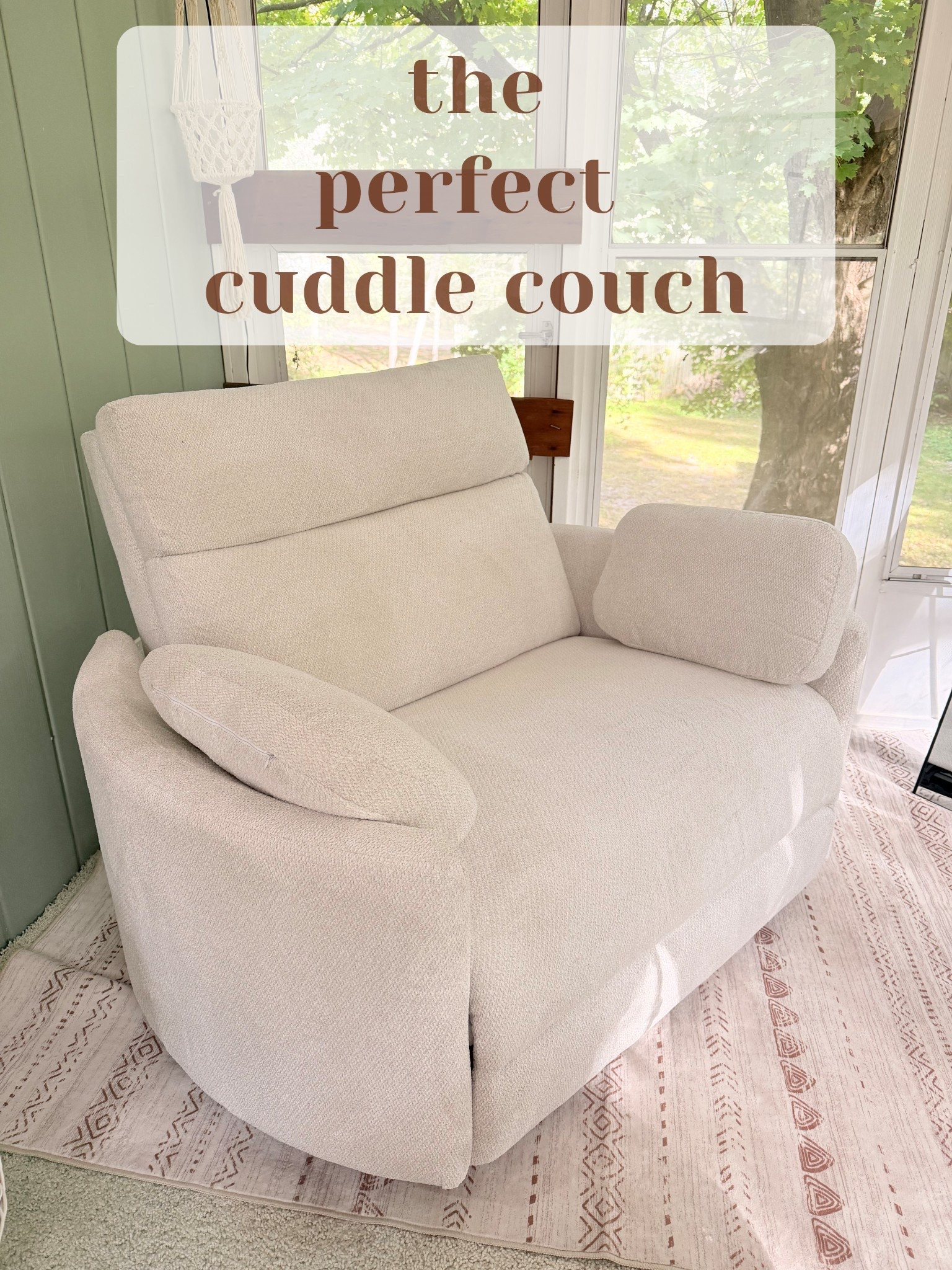 Just added this incredible oversized couch to my home! The beige is a great match to my current color scheme. It is PLUSH and comfortably fits two adults. Reclines and has a USB charging feature. 

#LTKHome