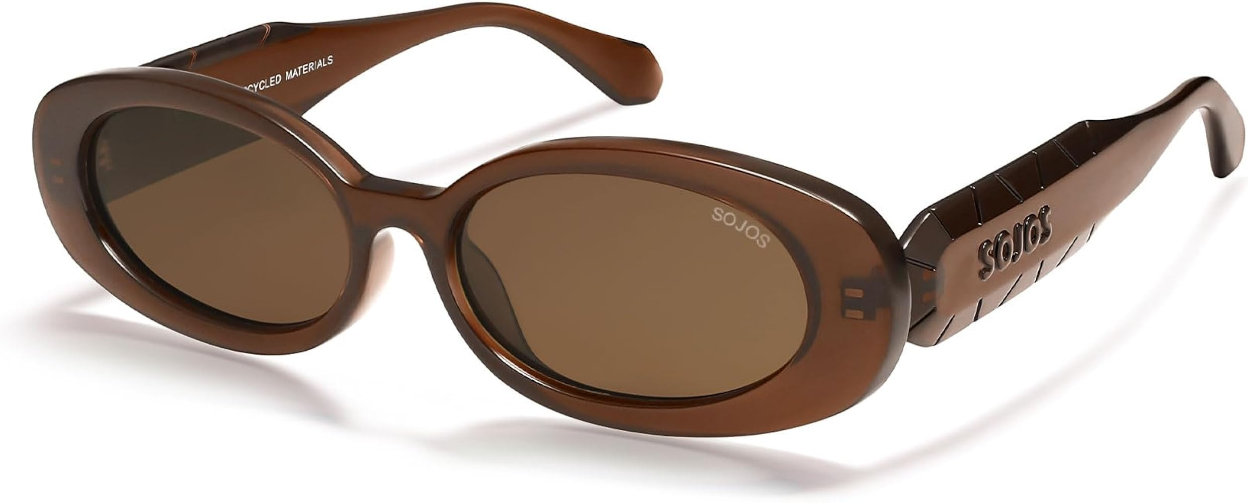 SOJOS Ocean Collection Retro Oval Polarized Sunglasses for Women Men Vintage Recycled Plastic Fra... | Amazon (US)