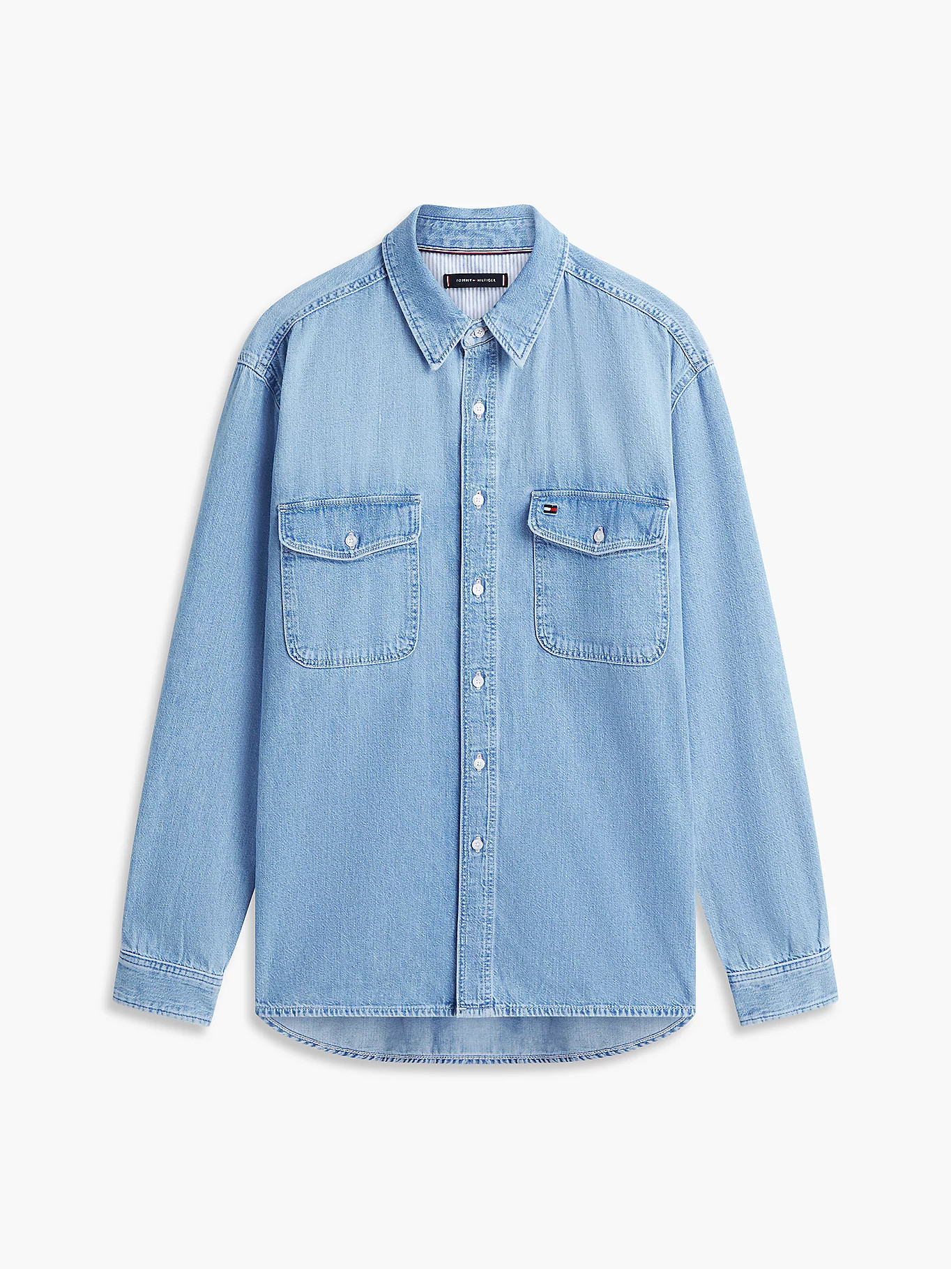 Relaxed Fit Faded Denim Shirt | Blue | Tommy Hilfiger | Tommy Hilfiger UK