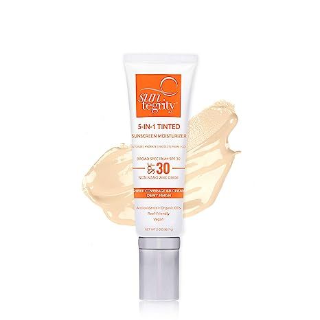 Suntegrity 5 in 1 Tinted Mineral Sunscreen for Face (SPF 30-2 oz) - Fair | BB Cream Moisturizer w... | Amazon (US)
