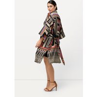 Geometric Print 3/4 Sleeve Kimono | Ulla Popken - US
