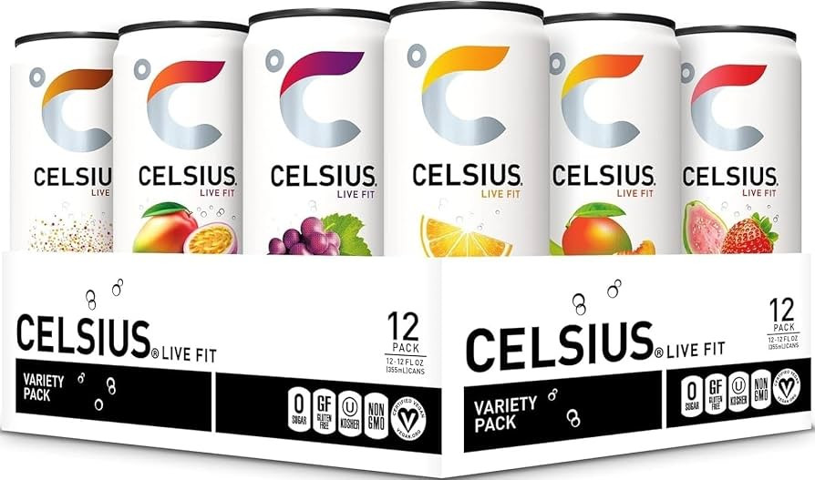 CELSIUS Assorted Flavors Official Variety Pack, Functional Essential Energy Drinks, 12 Fl Oz (Pac... | Amazon (US)