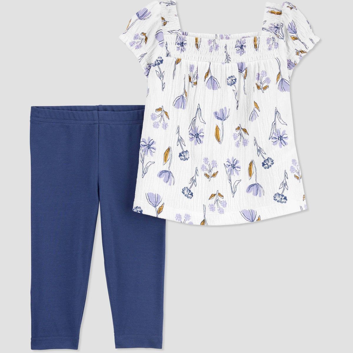 Carter's Just One You® Baby Girls' 2pc Floral Top & Pants Set - Blue | Target