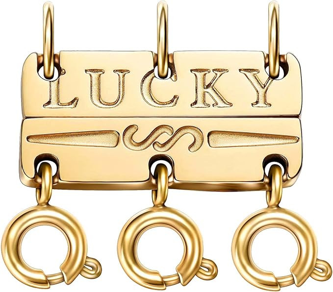 Dailyacc Lucky Necklace Layering Clasp 18K Gold and Silver Multiple Necklace Clasps for Layered L... | Amazon (US)