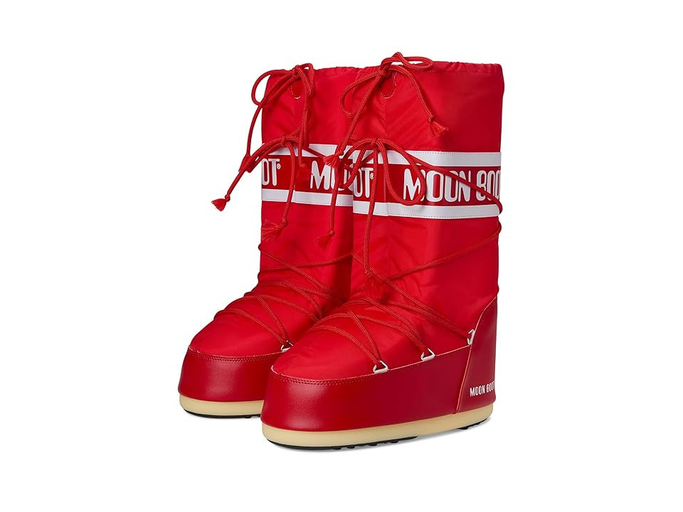 MOON BOOT Icon Nylon Boots Red : 45-47 (US Men's 11.5-13 - Women's 12.5-14) Medium | Zappos