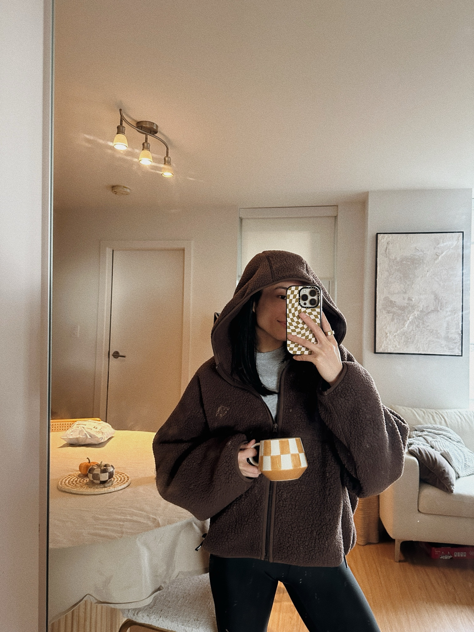 cozy and comfy, exact items linked 🤍 wearing a size XL in the brown zippie for an oversized fit. 

#LTKautumn #LTKcanada #LTKfitness
