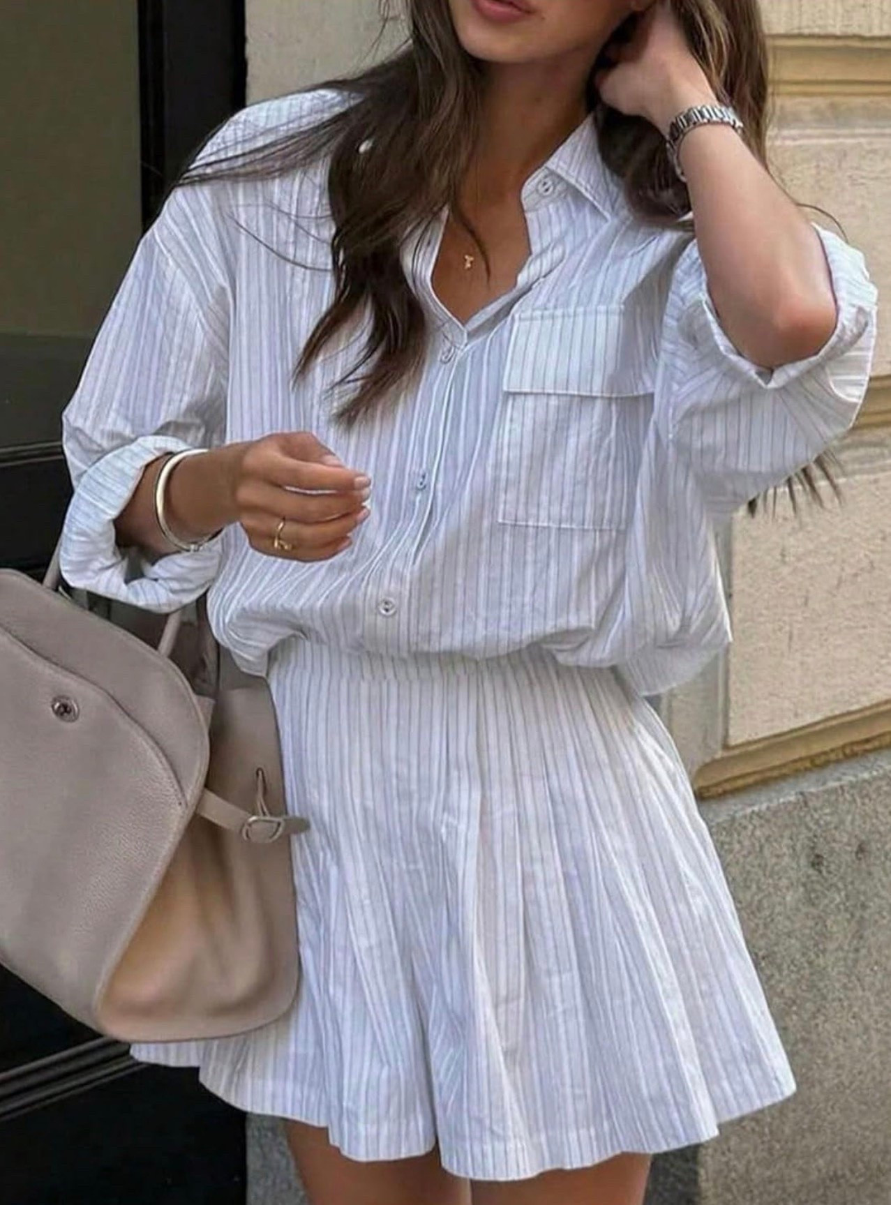 Women's Striped Two Piece Set Button Down Long Sleeve Matching Shirt and Shorts Summer Outfits #womensset #matchingset #summeroutfit #amazonfinds

#LTKootd
