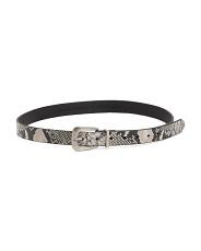 Leather 25mm Snake Print Belt With Metal Keeper | TJ Maxx