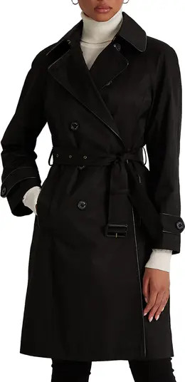 Lauren Ralph Lauren Belted Double Breasted Trench Coat | Nordstrom | Nordstrom