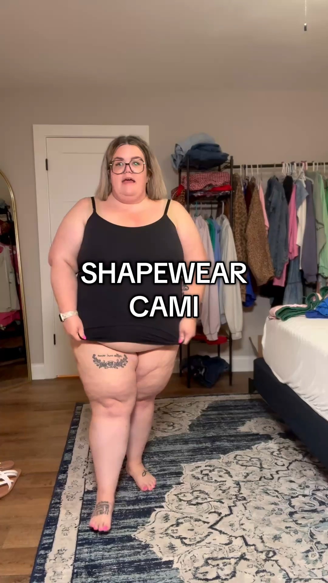 This shapewear Cami comes in plus size up to 4X and it does not roll up. It stays in place all day long! ￼

#LTKPlusSize #LTKootd