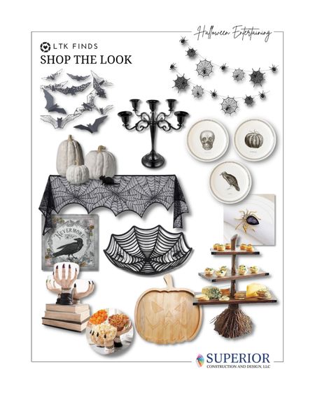 Make your home the spookiest on the block with this Halloween entertaining collection! A theme of black and white keeps it neutral and allows you to add pops of color as your please.

#LTKSeasonal #LTKHalloween #LTKhome