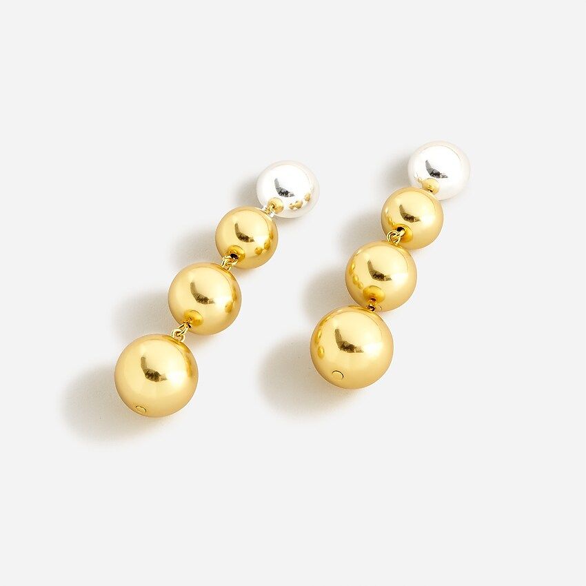 Metallic ball drop earrings | J.Crew US