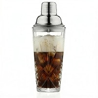 15oz Diamond-Cut Crystal Cocktail Shaker Clear Glass with Polished Stainless Steel Lid - Premium ... | Amazon (US)