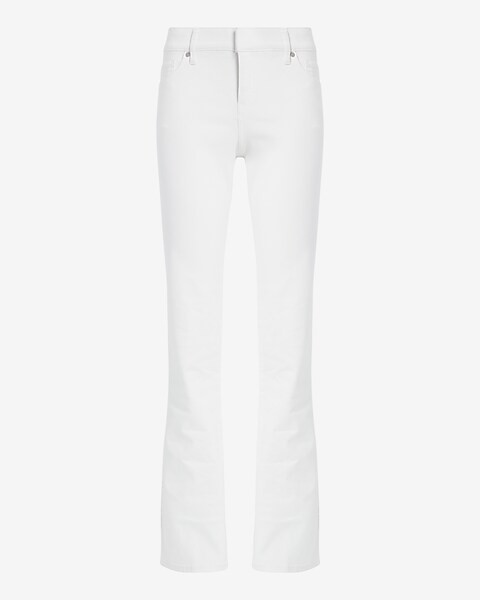 Editor Low Rise White Bootcut Jeans | Express