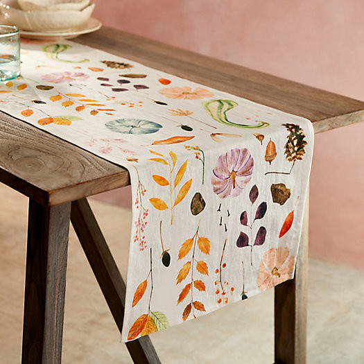 Fall Gourds Linen Runner | Terrain