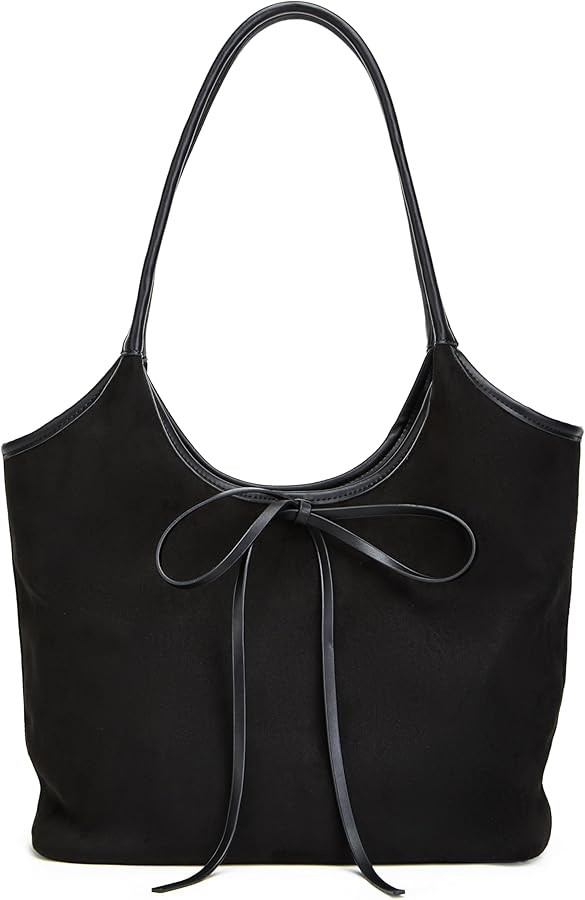 Vintage French Bow Tote Bag Large Capacity Hobo Bag Shoulder Bag Satchel Purse Chic Underarm Bag ... | Amazon (US)