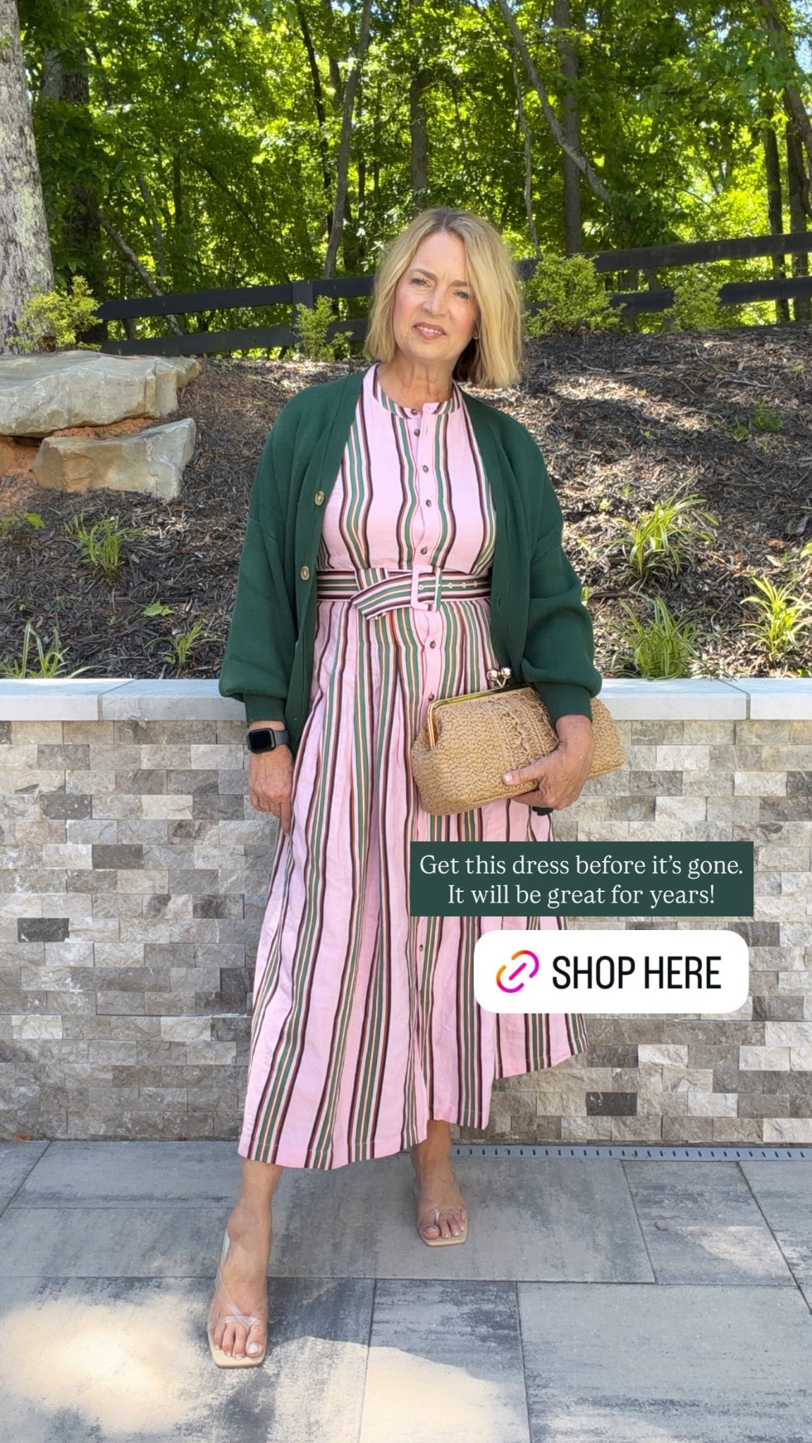 Get this dress before it’s gone. It will be great for years!
