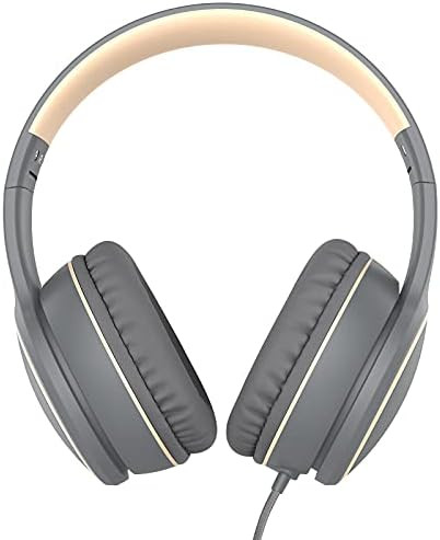 RORSOU R10 On-Ear Headphones with Microphone, Lightweight Folding Stereo Bass Headphones with 1.5M N | Amazon (US)