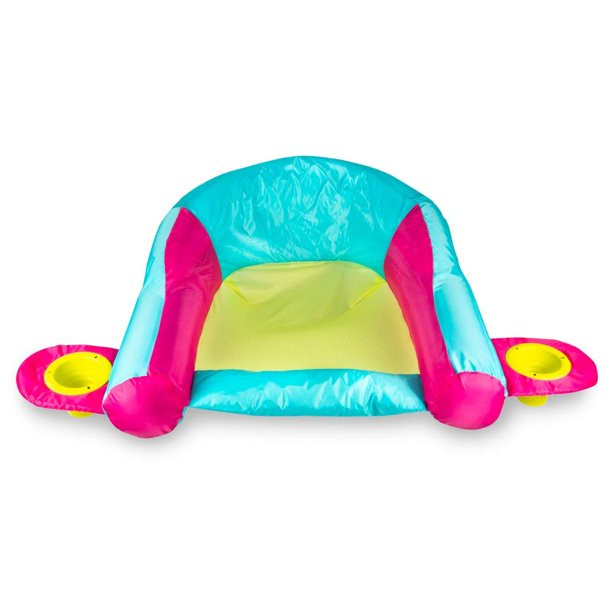 Swimways 6047149 AquaLinx Interlocking Cup Holder Pool Float Lounger, Cyan/Pink | Walmart (US)