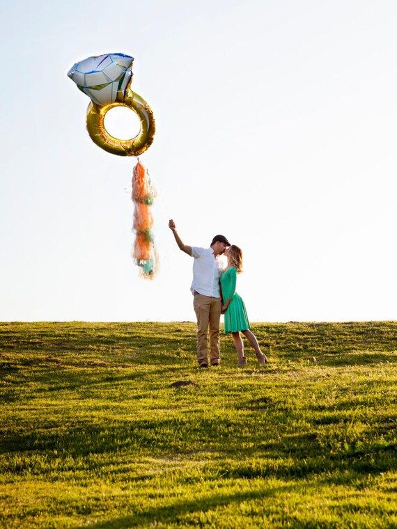 37" Engagement Ring Balloon / Engagement Party Decor / Wedding Balloon / Diamond Balloon / Bridal Sh | Etsy (US)