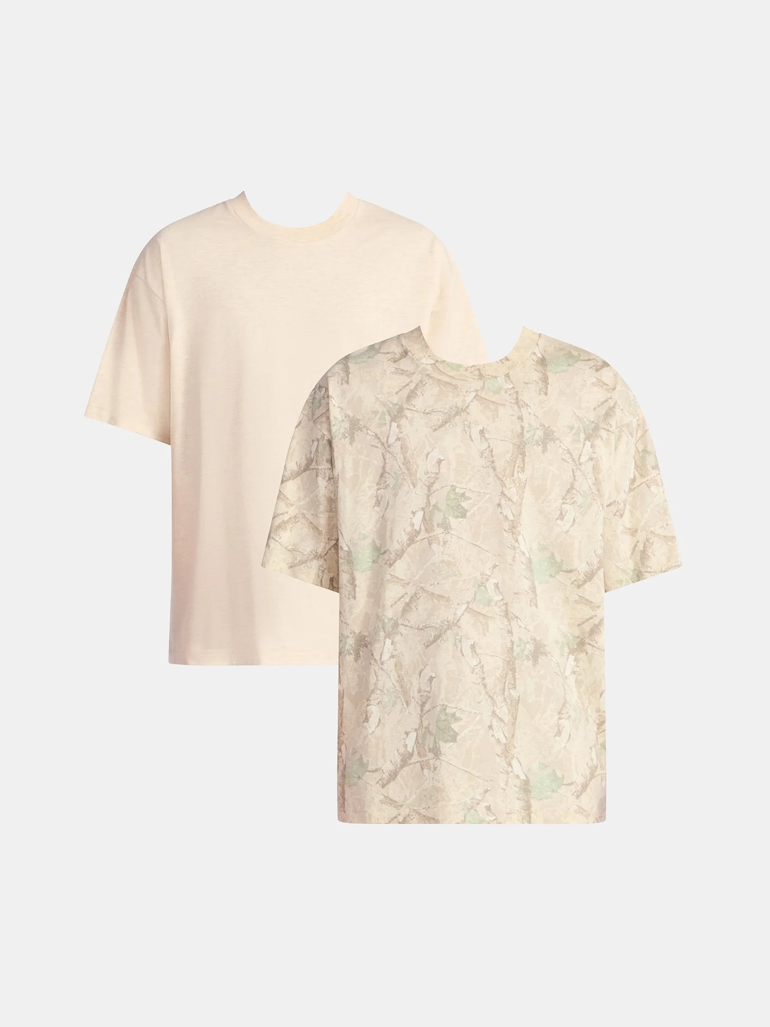 No Boundaries All Gender Cotton Oversized Tee, 2-Pack, Men's & Big Men's Sizes XS-5XL | Walmart (US)