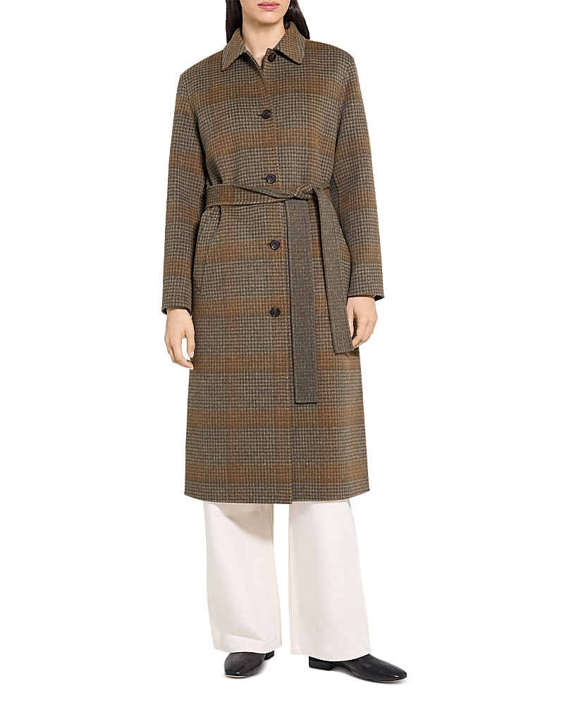 Theory Wool & Cashmere Plaid Classic Collar Coat | Bloomingdale's (US)