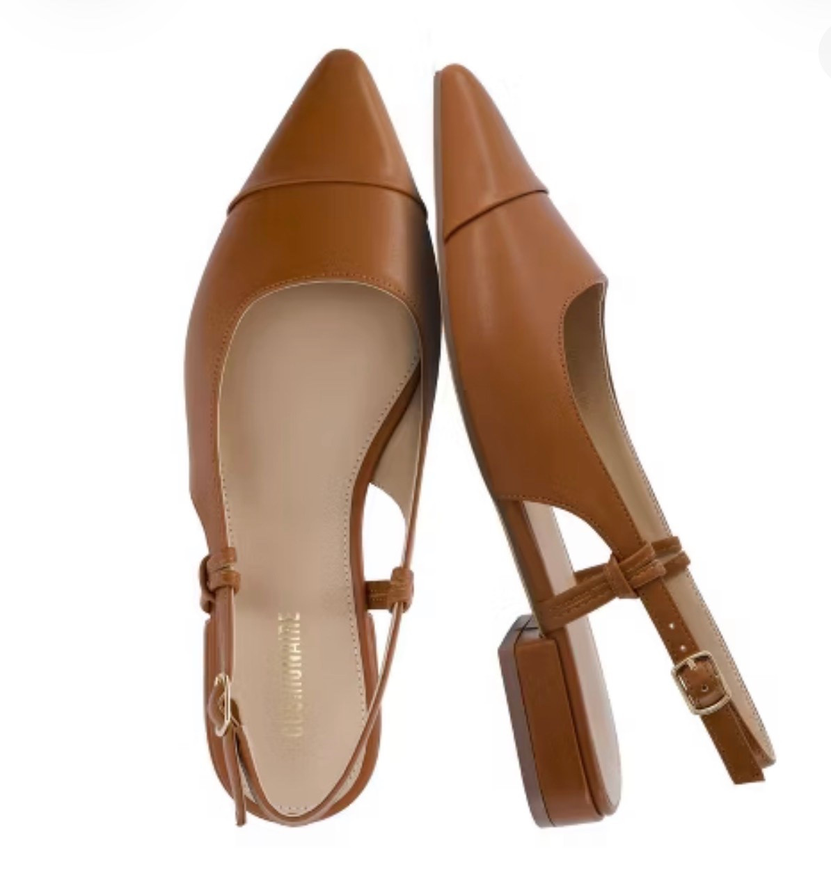 CUSHIONAIRE Women's Forever Pointed Toe Sling Back Dress Shoe +Memory Foam, Wide Widths Available, Cream Smooth Tan Smooth

#LTKgrwm #LTKSaleAlert #LTKootd