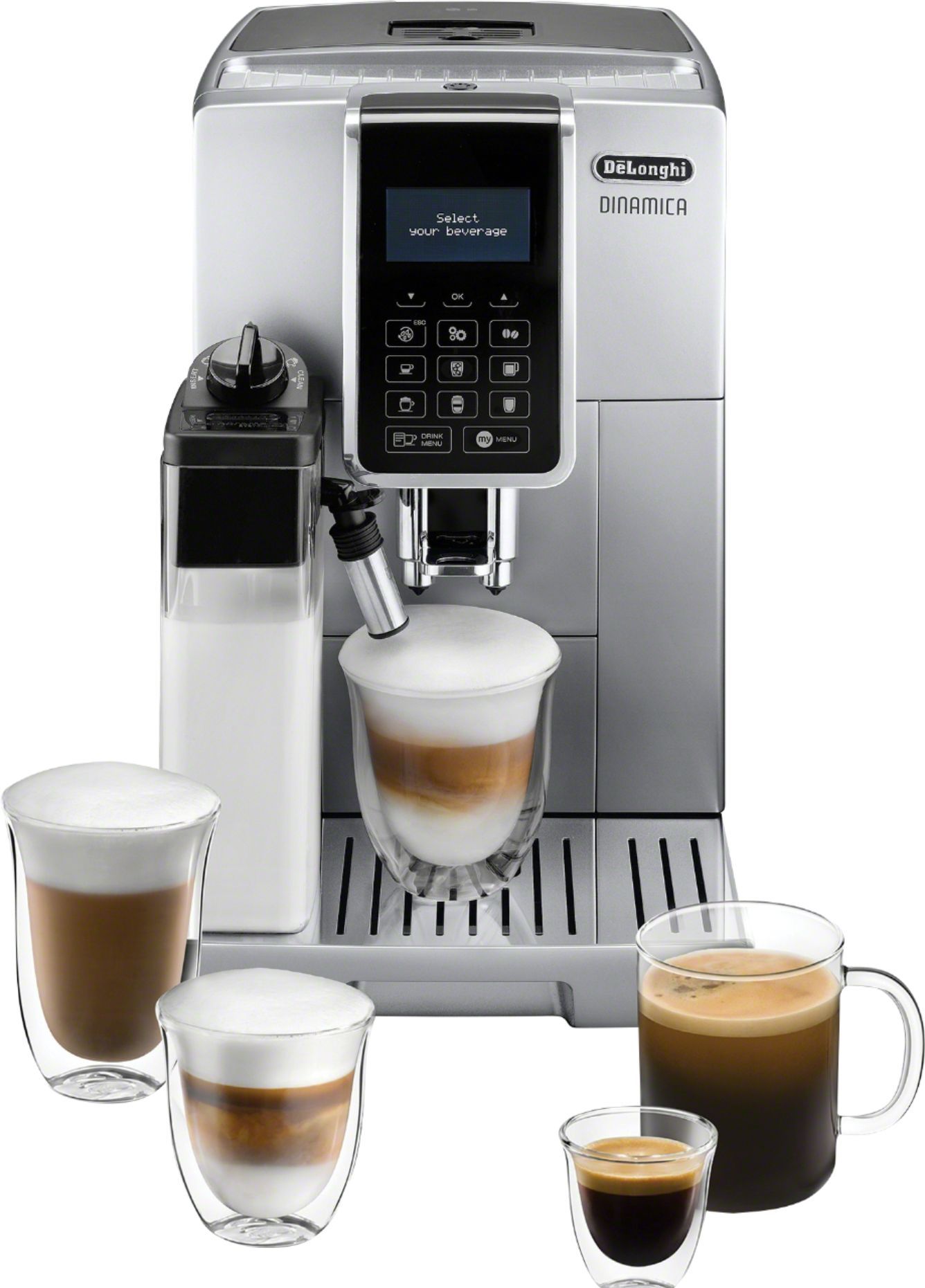 De'Longhi Dinamica Espresso Machine with 15 bars of pressure and LatteCrema Fully Automatic Milk ... | Best Buy U.S.