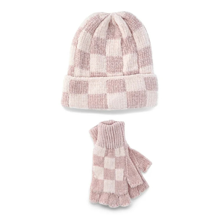Madden NYC Women's Beanie and Winter Glove 2-Piece Set, Pink | Walmart (US)