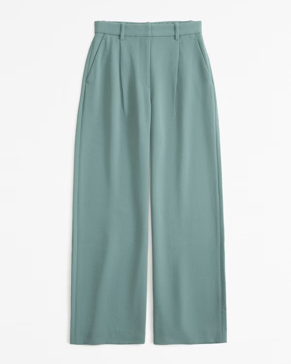 Women's A&F Harper Tailored Premium Crepe Pant | Women's Clearance | Abercrombie.com | Abercrombie & Fitch (US)