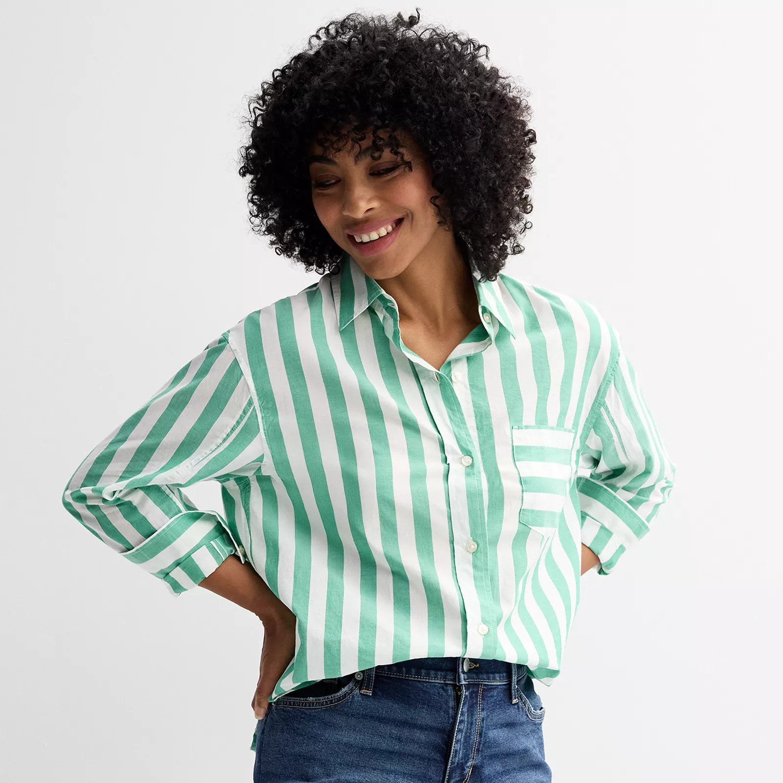 Women's Sonoma Goods For Life® Oversized Boyfriend Shirt | Kohl's