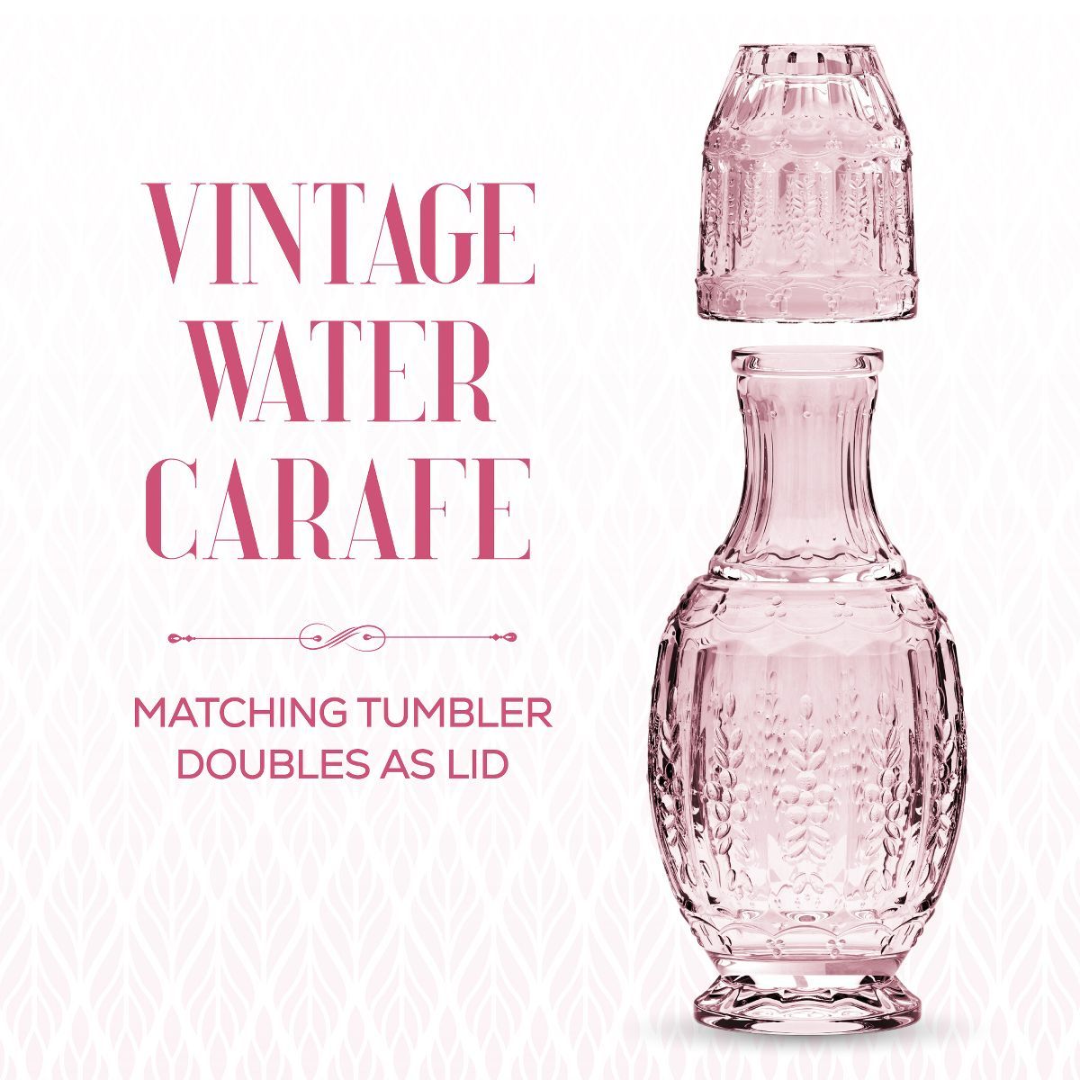 Elle Décor Vintage Night Bedside 33 oz. Water Carafe With Tumbler, 2-Piece Set | Target