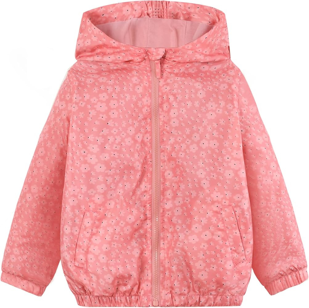 SUNDAY ROSE Boys Girls Rain Jackets Lightweight Waterproof Hooded Raincoats Windbreakers for Kids | Amazon (US)