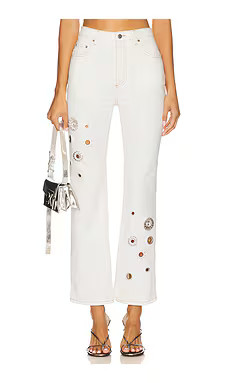 Crystal Grommet Straight Leg Jean
                    
                    AREA | Revolve Clothing (Global)