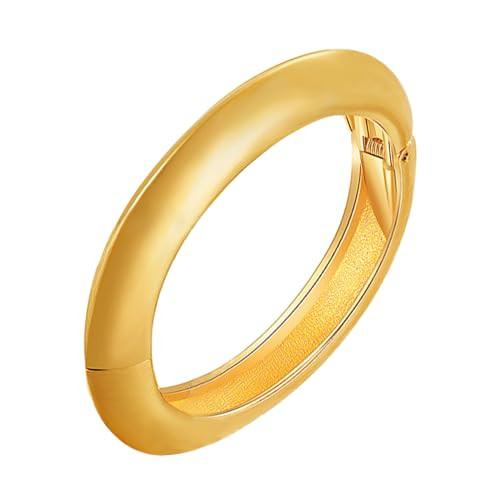 YBMYCM Wide Cuff Chunky Gold Bracelets for Women Boho Bangle Bracelet Open Bangle Bracelet Minimalist Bangle for Women Girls | Amazon (US)