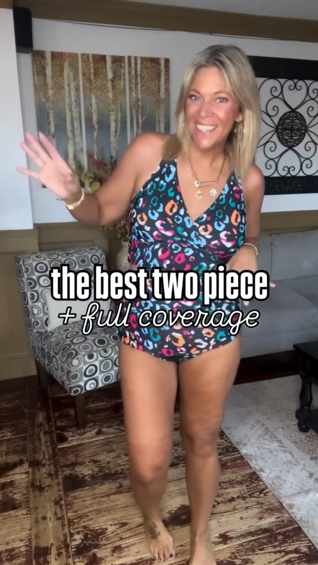 It’s a full coverage two piece swimsuit 👙 that provides me with the colors & prints I love and the convenience of going to the bathroom too 🎉 I’m wearing the size 14/16 & I’m 178lbs/5’7” tall/size 14.

#LTKFindsUnder50 #LTKOver40 #LTKMidsize