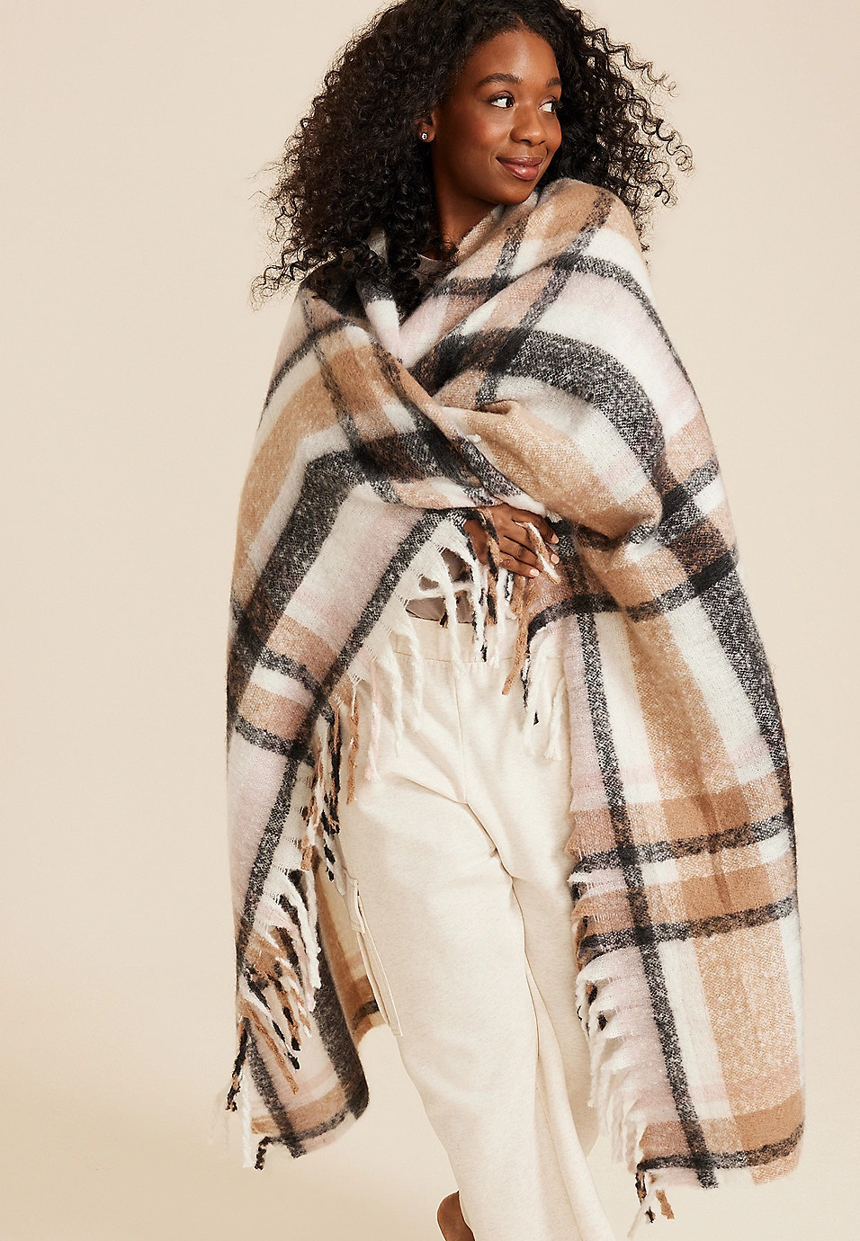 Fireside Brushed Flannel Throw Blanket | Maurices