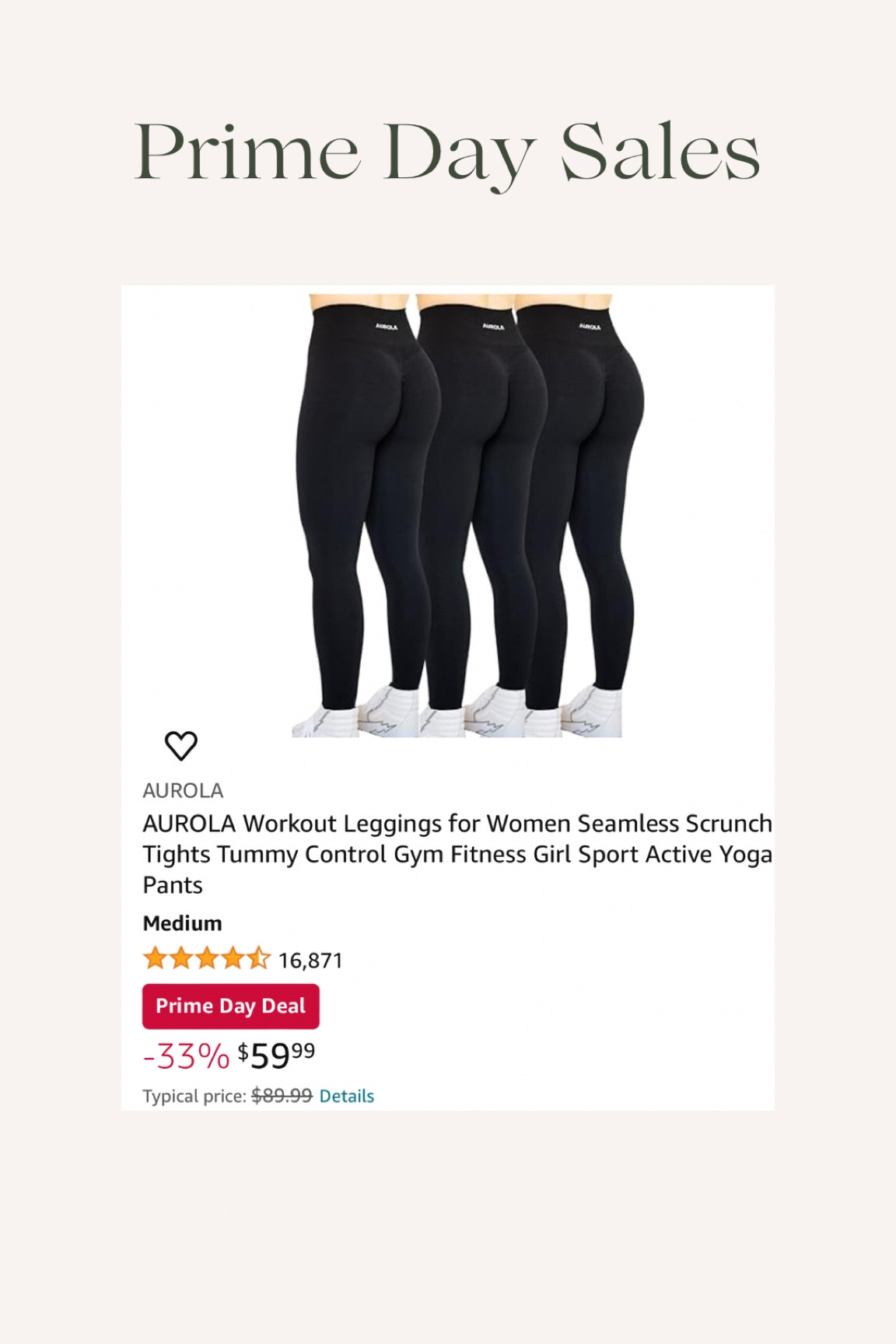 These are the BEST workout leggings. They’re comfy, don’t slide down, and have a scrunch butt to make your booty look 🔥 you get 3 pair, making this only $20/pair. #primeday2024 #amazon #sale 

#LTKStyleTip #LTKFitness #LTKSaleAlert