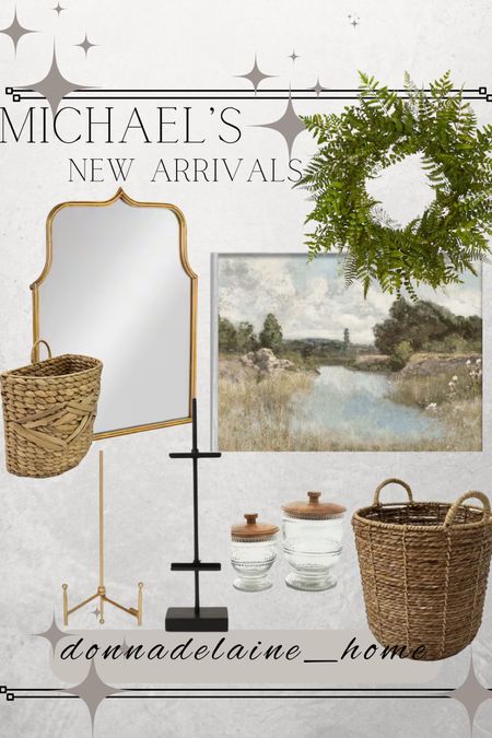 Michael’s; some hidden gems here! How gorgeous is this mirror..and artwork? 
They have an amazing online selection of affordable home decor! 
Budget friendly, spring and summer decor 

#LTKhome
