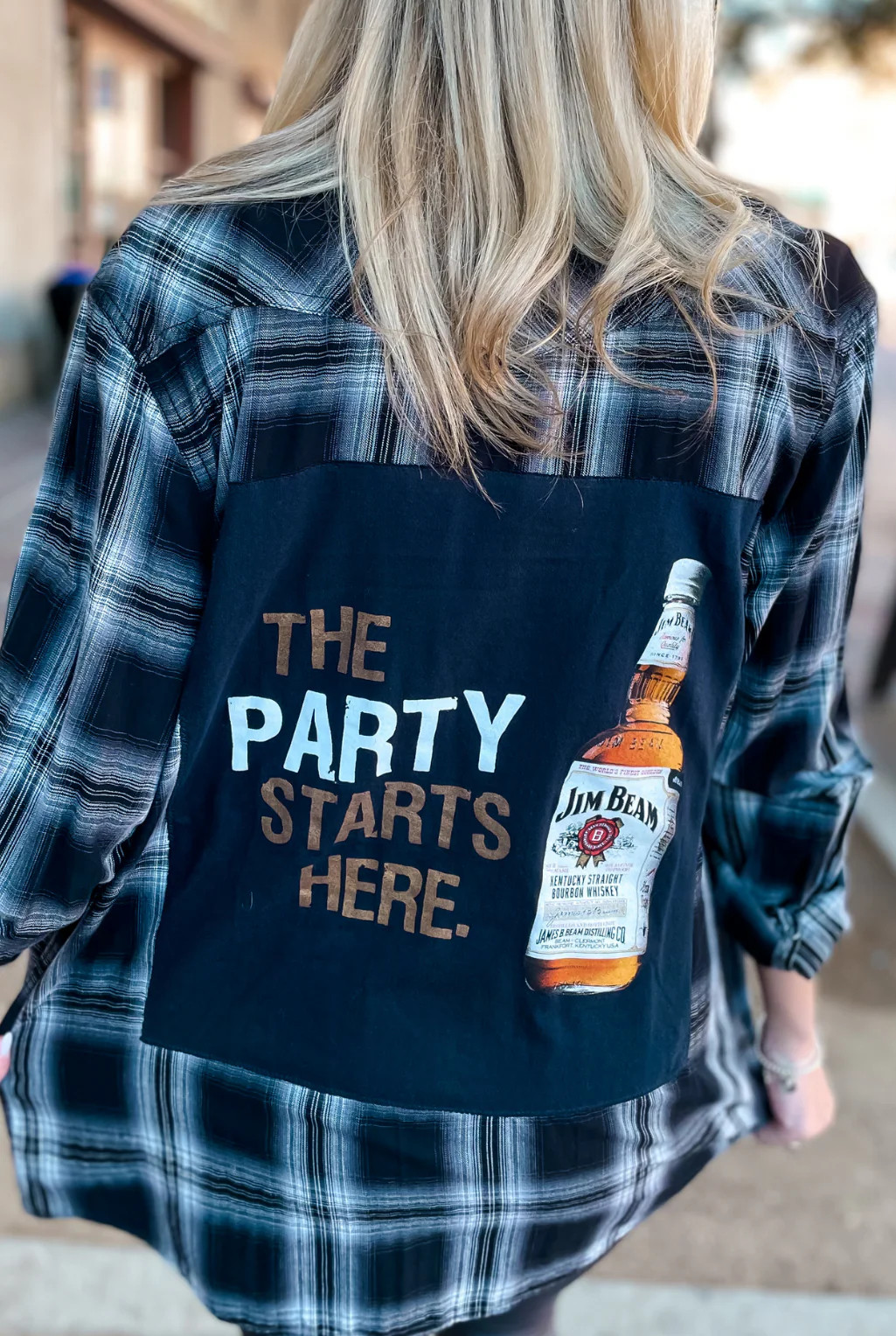 Vintage Alcohol T Back Flannel - Jim Beam Party | Tucker Brown