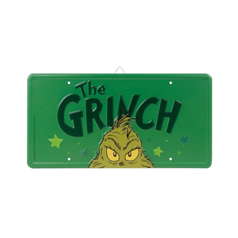 How The Grinch Stole Christmas 12 Inch 'Grinch' Metal Sign, Green, by Ruz - Walmart.com | Walmart (US)