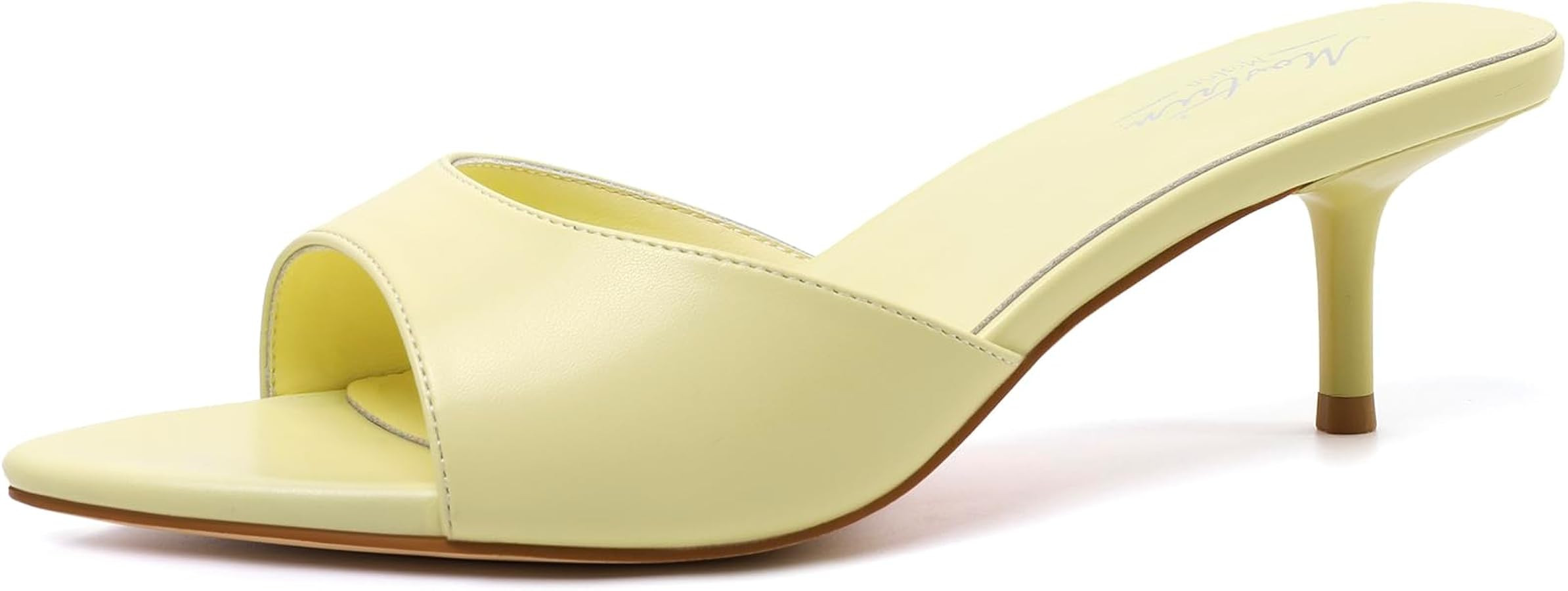 Mostrin Kitten Heels for Women Pointed Toe Vintage Mules Heels Sexy Slip on Stiletto Backless San... | Amazon (US)